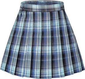 img 4 attached to Drawstring Pleated Skater Uniform Drawcord Girls' Clothing ~ Skirts & Skorts