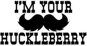 img 1 attached to 🔥 I'm Your Huckleberry Mustache Decal Sticker for Cars, Trucks, Vans, SUVs, Walls, Cups, Laptops - 5 Inch, Black - KCD2696B