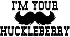 img 4 attached to 🔥 I'm Your Huckleberry Mustache Decal Sticker for Cars, Trucks, Vans, SUVs, Walls, Cups, Laptops - 5 Inch, Black - KCD2696B