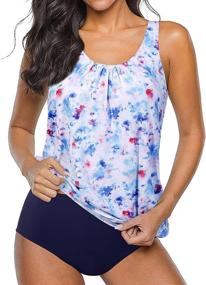 img 4 attached to Yonique Blouson Tankini Swimsuits Bathing Women's Clothing - Swimsuits & Cover Ups