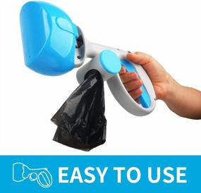 img 2 attached to Pawise Pooper Scooper With Bag Holder And Dispenser For Small, Medium, And Large Dogs - Includes 60 Poop Bags For Easy Cleanup