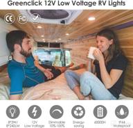 🚐 greenclick rv lights interior: dimmable ultra-thin 12v led recessed light - perfect for under cabinet, motorhome, camper lighting - neutral white, 8 pack логотип