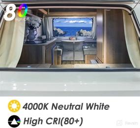 img 1 attached to 🚐 GreenClick RV Lights Interior: Dimmable Ultra-Thin 12V LED Recessed Light - Perfect for Under Cabinet, Motorhome, Camper Lighting - Neutral White, 8 Pack