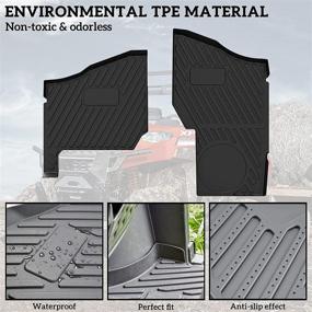 img 2 attached to 🚗 SAUTVS TPE Front Row Floor Liners for Polaris Ranger XP 1000 Crew 2018-2022 - All Weather Protection Slush Mats (2PCS #2882780)