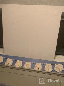 img 6 attached to Boho Chic Macrame Wall Hanging Valance с баннером-гирляндой, тканый гобелен для гостиной, общежития, детской или вечеринки, 15 "WX 35" L, 7 безупречных флагов