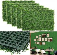 24x16in faux boxwood hedge wall panels 12pcs artificial grass backdrop greenery topiary plant artificial boxwood hedge panel for home decor логотип