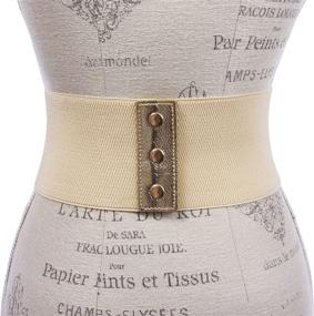 img 1 attached to 👗 Stylish Braided Leather Belts: Fashionable Women's Accessories with Stretch for a Perfect Fit