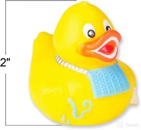 img 2 attached to ArtCreativity 2 Inch Dental Rubber Duckies: Pack of 12 Assorted Styles - Fun Pool Toys, Party Favors, Carnival Decorations, and Dental Treasure Treasures