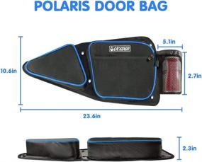 img 2 attached to 🚪 High-Quality RZR Side Door Bags: Durable 1680D Nylon, Polaris RZR XP 1000 900XC S900 - Passenger & Driver Side Storage Bag with Knee Protection