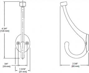 img 1 attached to Stylish And Durable ORB Zinc Diecast Coat Hook - Set Of 5