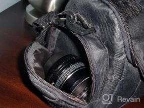 img 5 attached to Водонепроницаемая сумка Sling Camera с регулируемыми мягкими разделителями для DSLR, объективов, чистящих средств и вспышек, идеально подходит для профессиональной фотосъемки + бонусная салфетка из микрофибры - Zeikos