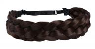 coolcos synthetic hair headbands: 5 strands elastic braided style for perfect plaited look logo