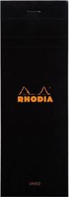 img 4 attached to 📝 Black Rhodia Head Stapled Shopping Pad, Lined - No. 8, 74x210mm