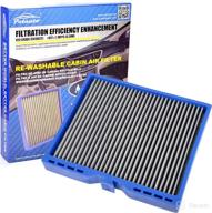 🚘 potauto map 5007 (cf10775) reusable car cabin air filter compatible with buick cascada lacrosse regal verano, cadillac elr srx, chevrolet cruze malibu orlando soni spark trax volt, saab 9-4x 9-5 logo