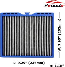 img 3 attached to 🚘 POTAUTO MAP 5007 (CF10775) Reusable Car Cabin Air Filter Compatible with BUICK CASCADA LACROSSE REGAL VERANO, CADILLAC ELR SRX, CHEVROLET CRUZE MALIBU ORLANDO SONI SPARK TRAX VOLT, SAAB 9-4X 9-5