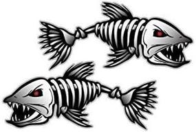 img 1 attached to Pieces Skeleton Stickers Fishing Accessories Sports & Fitness