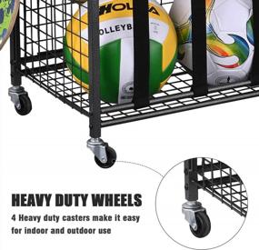 img 3 attached to Mythinglogic Garage Storage System With Baskets And Hooks - Ideal Sports Equipment Organizer And Garage Ball Storage For Indoor/Outdoor Use