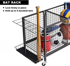 img 1 attached to Mythinglogic Garage Storage System With Baskets And Hooks - Ideal Sports Equipment Organizer And Garage Ball Storage For Indoor/Outdoor Use