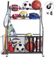 mythinglogic garage storage system with baskets and hooks - ideal sports equipment organizer and garage ball storage for indoor/outdoor use logo