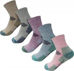 img 4 attached to Women'S Mid-Cushion Low Hiking, Camping & Performance Socks - 5 Pack