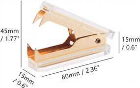 img 2 attached to Dark Gold Steel Jaws Staple Puller Removal Tool - 1 Pack Clear Acrylic Body For Home Office School Desk Accessories Gift