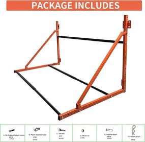 img 1 attached to 🔧 48-Inch Wide by 36-Inch Deep Adjustable Wall Mount Rustic Tire Rack - Enhance Your SEO