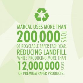 img 1 attached to Green Seal Certified Recycled Paper Towels - 24 Rolls Of 2-Ply U-Size-It Sheets With 140 Sheets Per Roll. Marcal 100% Recycled White Paper Towel Rolls - Product Number 06181