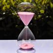 10 minute colorful sand glass hourglass timer home desk decor xmas birthday gift - winterworm large fashion clear smooth glass logo