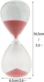 img 3 attached to 10 Minute Colorful Sand Glass Hourglass Timer Home Desk Decor Xmas Birthday Gift - Winterworm Large Fashion Clear Smooth Glass