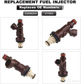 img 2 attached to JDMON Fuel Injectors Compatible with Toyota 4Runner Tacoma Tundra 3.4L V6 1999-2004 - Pack of 6, Replace Part Numbers 2320962040 2172933 - 2 Hole Design