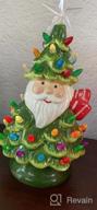 img 1 attached to Ceramic Snowman Christmas Tree - Pre-Lit Battery Operated Vintage Tabletop Ornament With 50 Multicolored Lights - Fun And Festive Xmas Indoor Decoration For Desk, Centerpiece, Or Tabletop review by Eric Edgar
