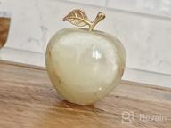 img 1 attached to Stylish Handmade Green Onyx Apple Paperweight - Perfect For Home And Office Decor review by Jose Moran