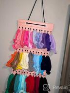 img 1 attached to Headband Holder For Baby Girls - Hanging Storage Organizer For Newborn Headbands And Bows In Vibrant Orange Colorful Design review by Justin Luna