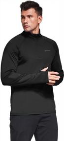 img 1 attached to OGEENIER Men'S Fleece-Lined Quarter Zip Pullover With Pockets - Ideal For Golf, Running, And Workouts