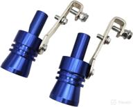 🔊 hyxuan universal turbo sound whistle exhaust muffler pipe bov simulator xl-blue – pack of 2 for enhanced blow-off valve effects logo