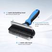 jakemy pet grooming tool - 2-sided undercoat rake for cats & dogs dematting comb - safely remove mats & tangles. logo