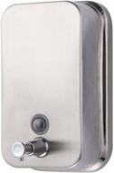 stainless steel manual soap dispenser for wall mounting- 34oz capacity, vertical design logo