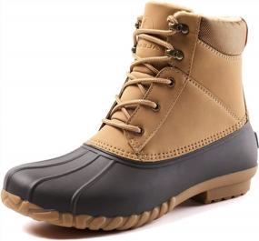 img 4 attached to Waterproof Men'S Duck Boot With Insulated Fur Lining For Ultimate Winter Snow Protection By ALEADER