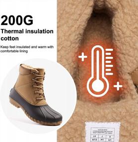 img 2 attached to Waterproof Men'S Duck Boot With Insulated Fur Lining For Ultimate Winter Snow Protection By ALEADER