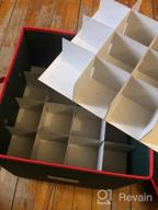 img 1 attached to Christmas Ornament Storage Box Organizer With 4 Layers And Dividers - Holds Up To 64 Ornaments Balls, Durable 600D Oxford Material, Ideal For Holiday Decoration Accessories (Red) review by Melissa Wilson