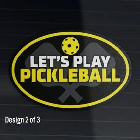 img 1 attached to Pickleball Car Stickers Decals Outdoor