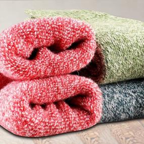 img 2 attached to Heatuff Women'S Winter Wool Socks Warm Soft Full Cushion Crew Socks (5 Pairs)