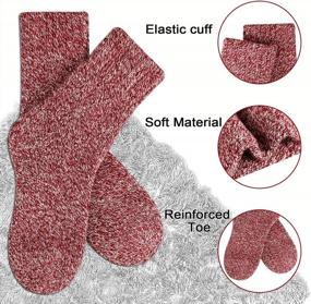 img 3 attached to Heatuff Women'S Winter Wool Socks Warm Soft Full Cushion Crew Socks (5 Pairs)