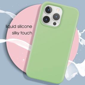 img 2 attached to MILPROX IPhone 13 Pro Max Case With Screen Protector - Shockproof Silicone Protective Cover With Soft Microfiber Lining - Mint