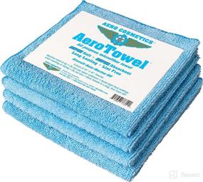 img 1 attached to 🧽 Aero Cosmetics All-Purpose Microfiber Cleaning Towels (4-Pack) – Highly Absorbent, Lint-Free Cloth for Wet or Waterless Cleaning: Ideal for Cars, RVs, Motorcycles, Kitchens, Bathrooms