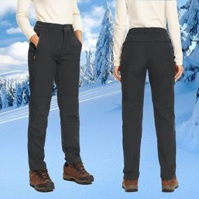 img 3 attached to Winter Adventure Essential: женские непромокаемые штаны для снега на флисовой подкладке с карманами на молнии