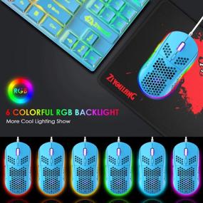 img 2 attached to Ultimate Gaming Bundle: Compact Keyboard, Rainbow Backlit Mouse & Headset