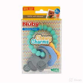 img 1 attached to Nuby Chewy Charms Key Silicone Teether: A Soothing Solution for Teething Babies