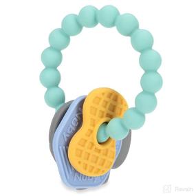 img 2 attached to Nuby Chewy Charms Key Silicone Teether: A Soothing Solution for Teething Babies