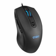 enhance your computer experience with criacr backlit optical mouse - ergonomic design, 3200 dpi and 7-color breathing led lights logo